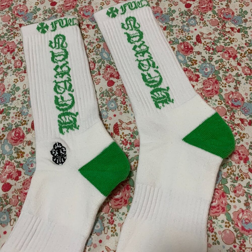 Chrome Hearts Green Lettering Socks - Picture 3 of 7